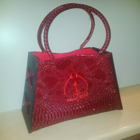 Marina DESS sac croco simili-cuir bois